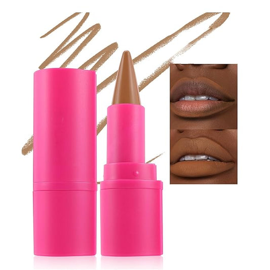 2-in-1 Gradient Lip Liner and Lipstick Lip Combo Set, Flawless Contour & Gradual Ombre Effect with Easy-to-Use Crayon Form and Cone Tip, Non-Smudging, Long-Lasting, 04# Rose Embrace