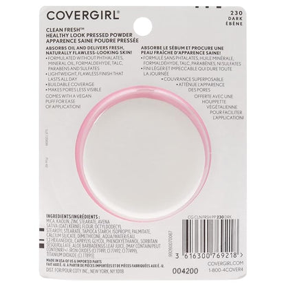 COVERGIRL Clean Fresh Pressed Powder, Dark, 0.35 Oz