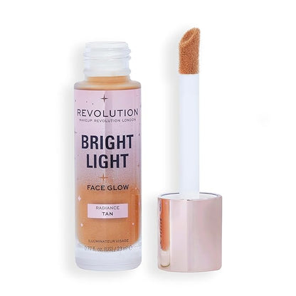 Revolution, Bright Light Face Glow, Lightweight & Brightening Multi-Use Skin Tint, Illuminating and Natural Glow Finish, Radiance Tan, 0.77 Fl. Oz