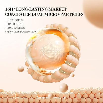 zeesea Multi-Use Makeup Stick - Essence, Concealer, Face Creams, Long-lasting Smooth Skin Coverage, Brighten Skin Color, 0.45oz (12.8g) with Foundation Brushes