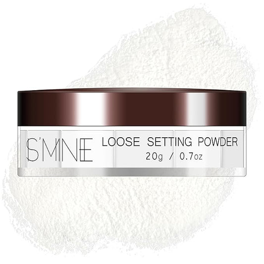 IS'MINE Loose Setting Powder, Lightweight Long Lasting Poreless Finish Transculent Loose Powder (White, 20g/0.7oz)