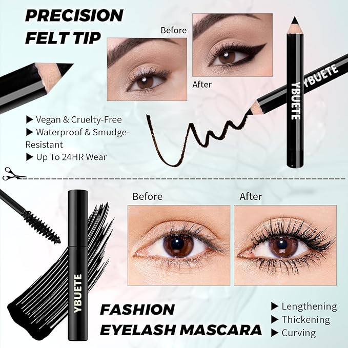 Makeup Kit for Teens Girls Women, Travel & Portable Makeup Set, Cosmetic Bundle with Foundation, Eyeshadow, Lipstick, Eyeliner & Mascara