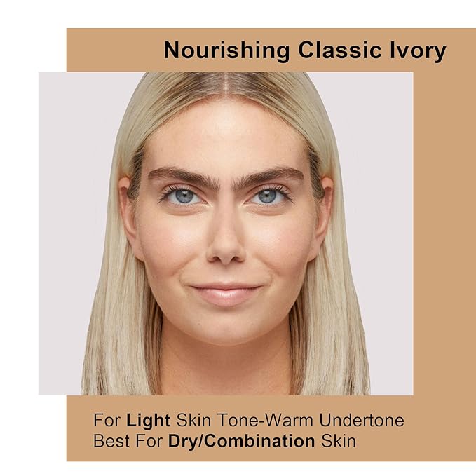 FV Dewy Foundation, Hydrating Formula & Medium Coverage, Waterproof, Long Lasting, Lightweight Liquid Foundation, Ideal For Dry/Combination Skin, 30g, Nourishing Classic Ivory