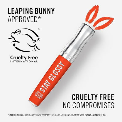 Rimmel London Stay Glossy, 430 Going Viral, Lip Gloss, Non-Sticky, Color and Shine, Up To 6-Hour Wear, Precise Applicator, 0.18oz