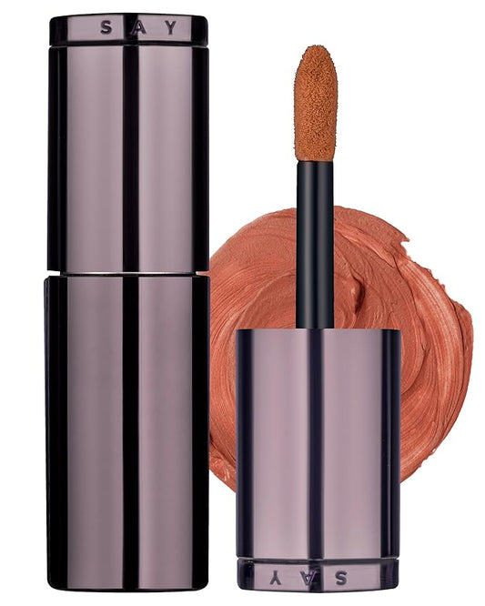 HEVVYMAKEUP Blurring Effect Lip Tint(Moody) - Airy Velvet Matte Lips - Vegan, Longwear, Vibrant, Buildable Creamy Soft Texture - Korean Lip Makeup, Figgy Caramel, 0.13 fl.oz.