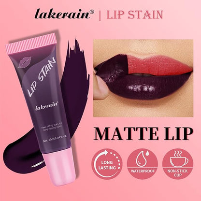 3 Colors Peel Off Lip Stain Detachable Lip Liner Set Long Lasting Lip Stain Peel Off Waterproof Non-sticky Matte Nude Lip Gloss Highly Pigmented Tattoo Lip Tint Stain Color
