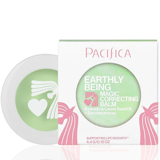 Pacifica Earthly Being Magic Correcting Balm – Green Color Corrector Face Primer for Redness, Vegan & Cruelty-Free Smoothing Balm, 0.28 oz