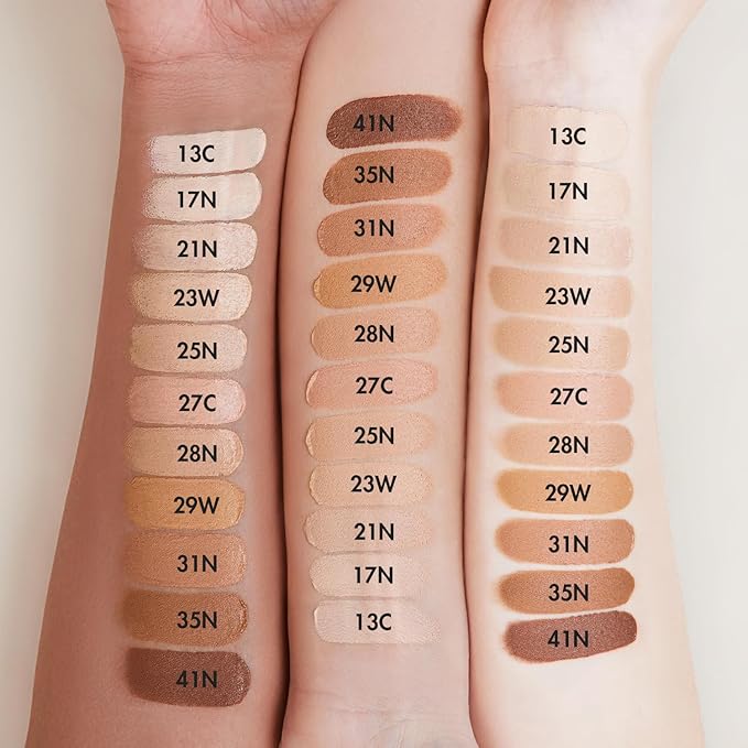 AGE20'S Signature Essence Pact SPF 50+ | Pack of 2 | 21 Light Beige | Cream Foundation, Dewy Finish, Natural Coverage | Korean Cushion Foundation