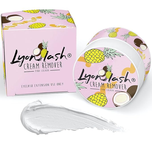 Lyon Lash Pro Gentle Eyelash Extension Cream Remover 15g 0.51fl. oz | Removes Lash Extension Glue Effectively| Low Irritation for Sensitive Skin | Essential Lash Extensions Supplies (Pina Colada)