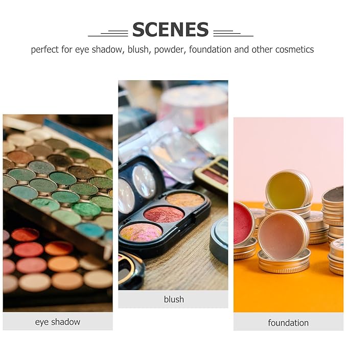 3pcs Empty Round Metal Pans 38mm Eyeshadow Palette Refillable Highlighter Blush Lipstick Pans DIY Cosmetics Makeup Pans Liner