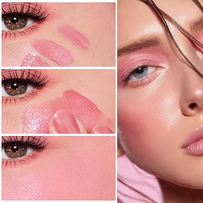 Summaryas Contour Wand & Blush Wand Duo - Blush｜2 In 1 LiquidBlush Wand for Women with Applicator,Cream Contour Stick Makeup (#01, 15ml)