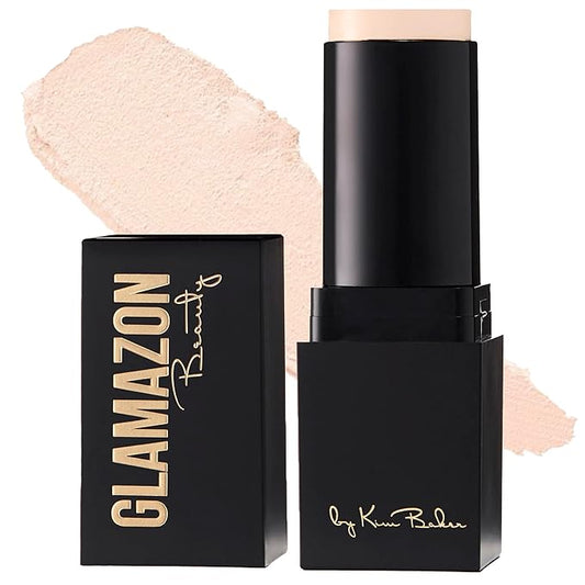 Glamazon Second to None Foundation Stick, Porcelain Doll, Light-to-Full Coverage, Weightless Makeup With a Glowy Natural Finish