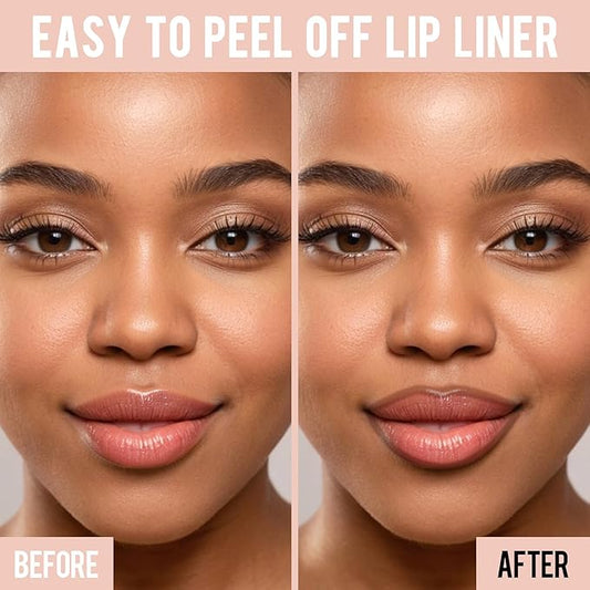 iMethod Lip Stain - Lip Liner Stain, Natural Long Lasting Lip Stain Peel Off, Waterproof Stay On All Day, Transfer-Proof, Highly Pigmented, Instant Peel Off Lip Stain Color, Nude Pink