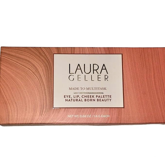 LAURA GELLER Eye Lip Cheek Palette Cream to Powder Trio, Natural Born Beauty