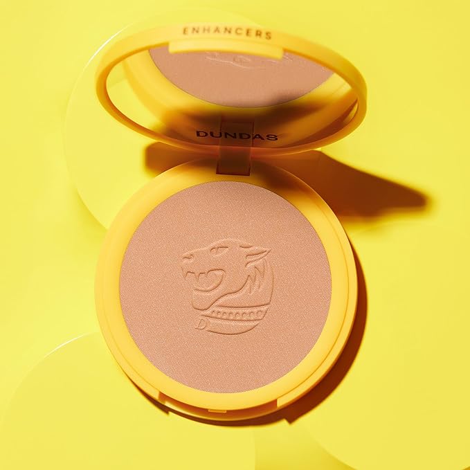 Dundas Bronzer Matte Finish (Caramel w/Gold Shimmer) and Lip Balm and Plumper for Lips, Cruelty Free Natural Makeup