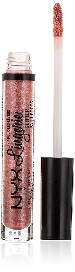 NYX PROFESSIONAL MAKEUP Lip Lingerie Glitter, Lip Gloss - Spirit (Nude Pink)