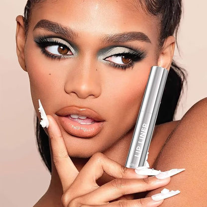 Lip Liner Lip Stain - Peel Off Lip Tint Tattoo, Long-Lasting Moisturizing Lip Stain, Waterproof Nourishing Lip Liner with Matte Finish, Create A Charming Vibrant Lip Color (Cocoa)