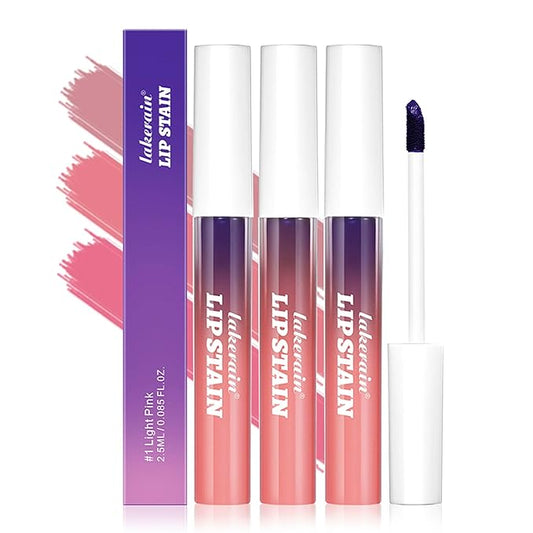 3Pcs Lip Stain Peel Off Masque Set,Matte Liquid Lipstick Nude Lip Gloss Waterproof Lip Stain Non-stick Cup Peel Off Lipstick Lip Makeup for Women