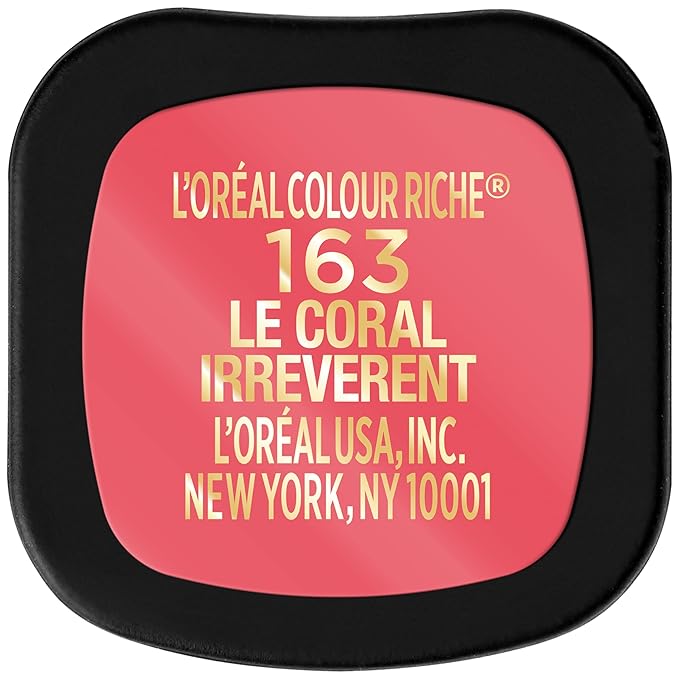 L'Oreal Paris Colour Riche Intense Volume Matte Lipstick, Lip Color Infused with Hyaluronic Acid for up to 16hr All Day Comfort, Le Coral Irreverent, 0.06 oz