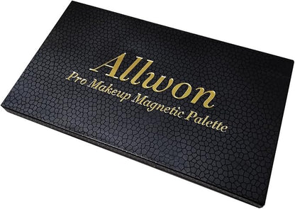 Allwon Magnetic Palette Empty Eyeshadow Makeup Palette with Shatterproof Mirror for Eyeshadow Lipstick Blush Powder (Black)