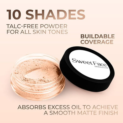 Pink Bisque Foundation (30g Full Size Sifter Jar) Matte Mineral Makeup Loose Powder Bare Face Full Coverage Long Lasting All Natural Noncomedogenic for All Skin Types Airbrushed Finish SPF 30