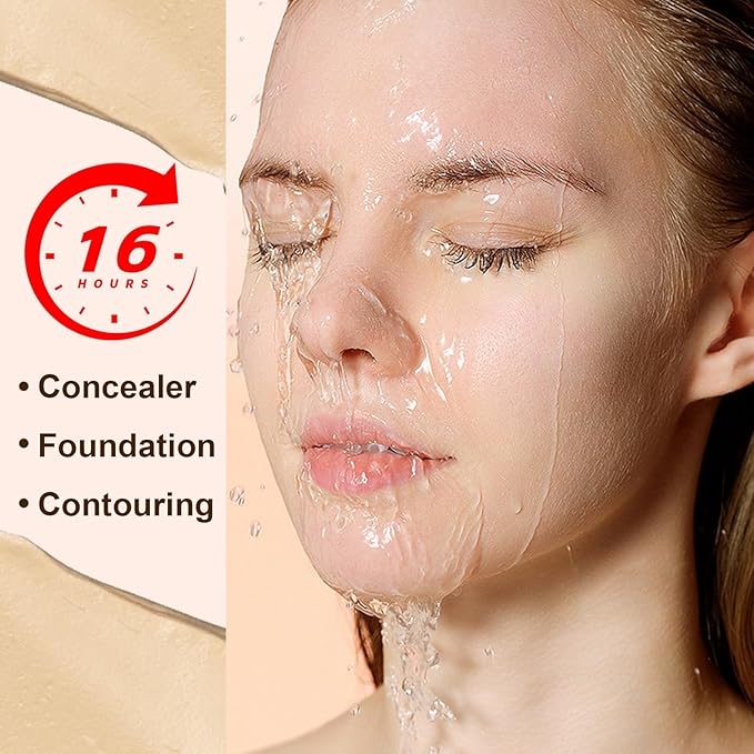 Boobeen Contouring Stick, Cream Matte Foundation Concealer Makeup, Contour, Highlight and Concealer, Longwear Contour Foundation Face Stick, Flawless