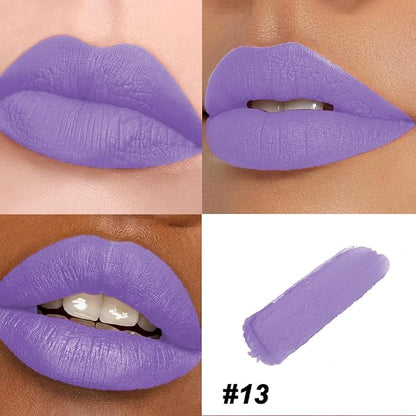 Matte Bullet Long Wear Lipstick - Vegan and Cruelty-Free - Smudge and Waterproof Matte Lipstick with Moisturizing Formula - All Day Comfort - (Lavender Lust #13)