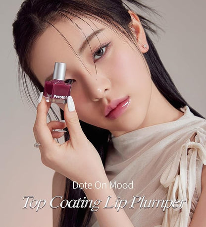 Heart Percent Dote On Mood Top Coating Lip Plumper, High-Shine Glossy Finish Maximize Volume & Fullness Lip Gloss 06. Max Plumper