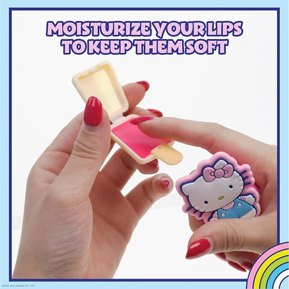 Townley Girl Hello Kitty and Friends 6 pack Fruit Flavored Lip Gloss Pucker Pop Set, Ages 3+ Perfect for Birthdays, Stocking Stuffers, Holidays, School Rewards, Spa Days, Slumber Parties, and More