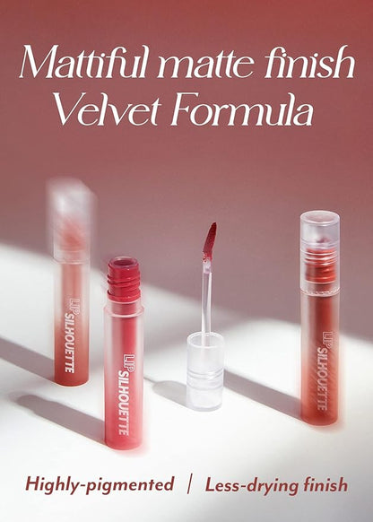 I'M MEME Lip Tint + Lip Brush Set/Best Lip Stain, Vivid Color, Long Lasting, Moisturizing & Hydrating, Light-weight, Matte Finish