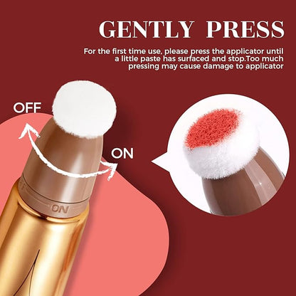 Blush Beauty Wand, Liquid Face Blusher Stick with Cushion Applicator, Long Lasting Smooth Natural Matte Finish, Lightweight Blendable Super Silky Cream Blush Stick (03# Blush) 0.5291 Ounce