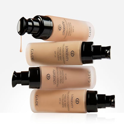 GA-DE Longevity Collagen Foundation 503 - SPF Face Makeup - Hydrates Skin and Improves Elasticity - Full Coverage and Matte Finish - 1 oz