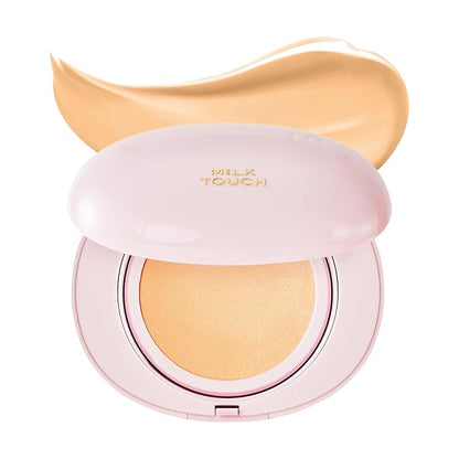 milktouch Cushion Foundation, 24H Flawless Skin, Radiant Shine, No Oxidation, Long-Lasting, Non-Creasing, 60% Hydrating Skincare Infused Korean Foundation, Valentines Gifts (24W Honey)
