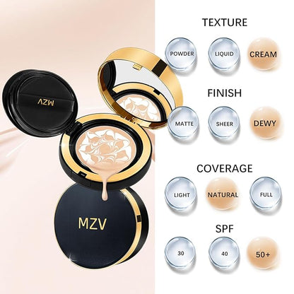 Cushion Foundation Dewy Finish, Natural Coverage,Pack of 1,Glass Skin, Long-Lasting, Lightweight, Buildable Coverage(13#Cool, 0.49ounce)