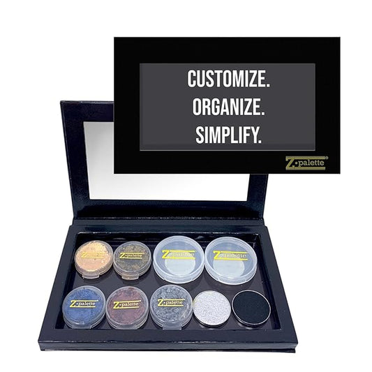 Deep Medium Magnetic Makeup Palette, Empty Magnetic Palette, Universal Magnet makeup palette for Eyeshadows, Powders, Customizable Beauty Organizer with Clear Window