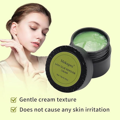 Eyelash Extension Remover Cream Eyelash Adhesive Remover, Low Irritation Cream for Sensitive Skin Professional Eyelash Extensions Dissolves for Salon,10g/0.35Oz (Cantaloupe)