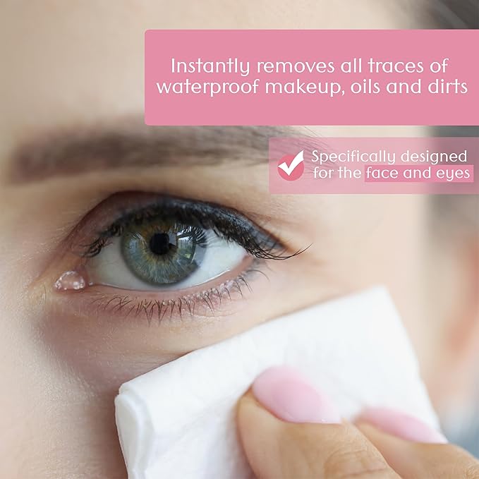 Air Jungles Makeup Remover Wipes 25 Count (Pack of 4), Extra Large 6" x 8", Fragrance-Free, Removes Makeup and Oil, Soft Cleansing Wipes, Alcohol Free