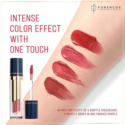 FORENCOS Long Lasting Waterproof Lip Stain Liquid Lipstick, Velvet Matte, Longwear, High Pigmentation, Tattoo Lips, Weightless, Smudge-proof, Non-Sticky, Korean Lip Tint Stain Makeup (27 Lucid)