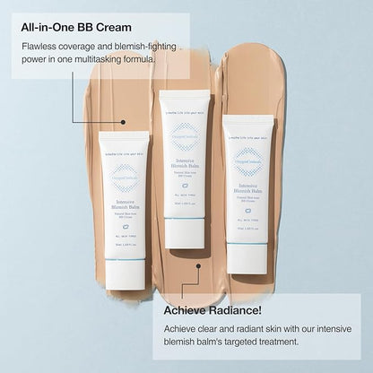 Intensive Blemish Balm – Premium BB Cream with Natural Coverage, Infused with Oxygen, Hyaluronic Acid, and Centella Asiatica (50ml/1.69 oz)