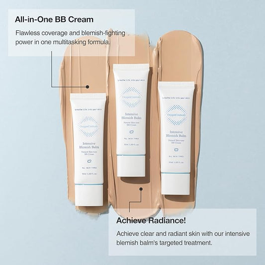 Intensive Blemish Balm – Premium BB Cream with Natural Coverage, Infused with Oxygen, Hyaluronic Acid, and Centella Asiatica (50ml/1.69 oz)