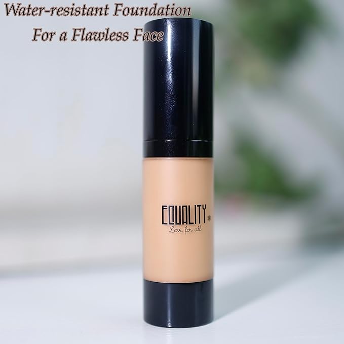 EQUALITY HI-DEF Foundation, Water resistant, Medium to Full coverage, Dewy finish non-matt, 12 hour wear Shine control, Cruelty Free, Paraben Free, 18ml/0.61 US Fl Oz - C85