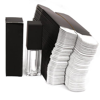 25pcs 25 * 25 * 86mm Craft Paper Box for Lip Gloss Tubes - 350gms Lipstick Packaging - Pink & Black