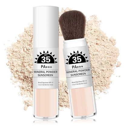 Mineral Sunscreen Powder SPF Powder for Face Lightweight Breathable Sunscreen Natural Matte Finish Setting Powder for All Skin Types-01 Translucent