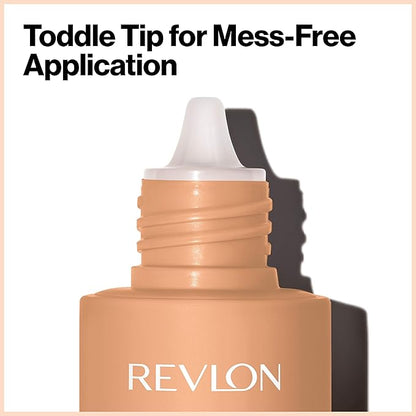 Revlon ColorStay Light Cover Liquid Foundation, Hydrating Longwear Weightless Makeup with SPF 35, Light-Medium Coverage for Blemish, Dark Spots & Uneven Skin Texture, 280 Tawny, 1 fl. oz.