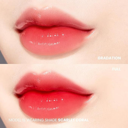 MERYTHOD Water Lip Stain Tinted Glossy Quick Setting 3g (02 Scarlet Coral)