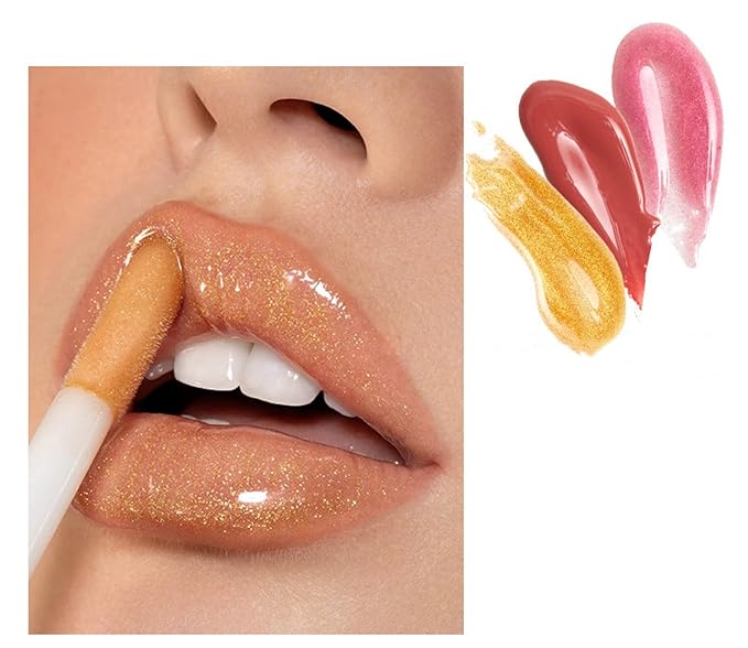 MAEPEOR Shimmer Glossy Lipgloss Set 8PCS Non-Sticky Moisturizing Lip Gloss Long-lasting High Shine & Shimmer Liquid Lipstick for Girls and Women (Shimmer Glossy, Set 02)