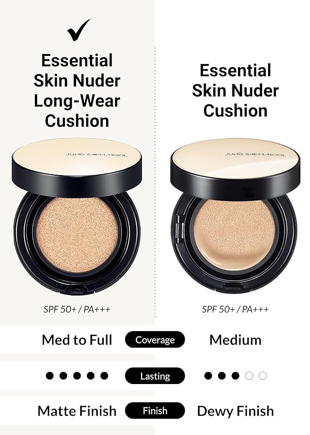 [JUNGSAEMMOOL OFFICIAL] Essential Skin Nuder Long Wear Cushion (Refill included) (Medium Deep)