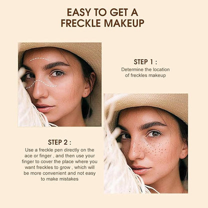 Natural Coffee Freckle Pen - Natural Waterproof Makeup Tool for Face & Body, Long Lasting Cosmetic Marker with Precision Tip, Vegan & Cruelty Free, Daily Use & Special Occasion