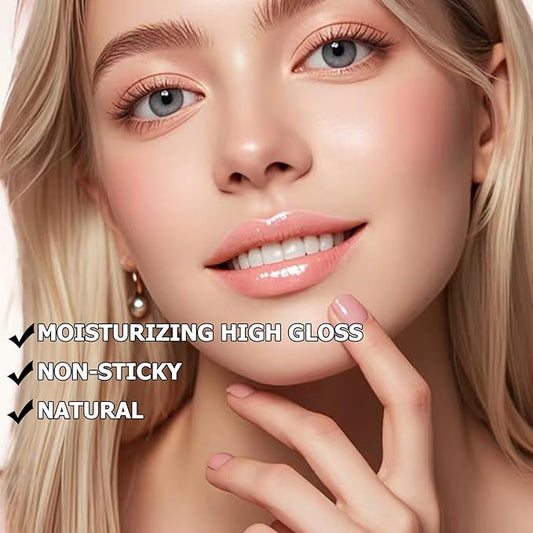 pink Honey Lip GlossTinted Glitter Lipgloss Lip Oil Teens Moisturizing Lipstick Lip Balm High Shine And Vegan Plumping Lip Gloss For Women Girls Long-Lasting Dry Lip Care Lip Plumper Gloss 02