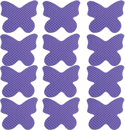 1000 PCS Lint Free Nail Wipes, Lash Glue Eyelash Extension Glue Wipes, Nail Polish Remover for Lash Extension Supplies, Cleaning Pads (Purple, Butterfly Shape)